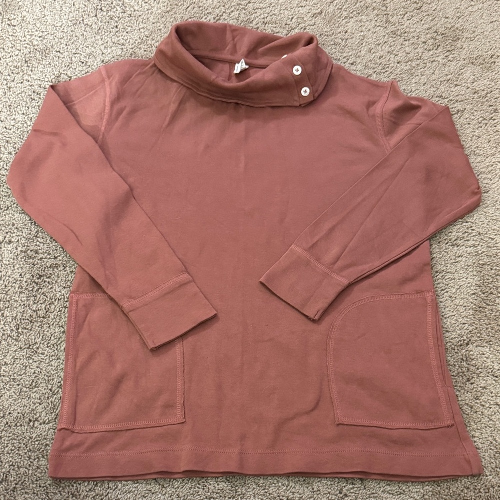 Girl’s Organic Cotton Tunic with Button Collar